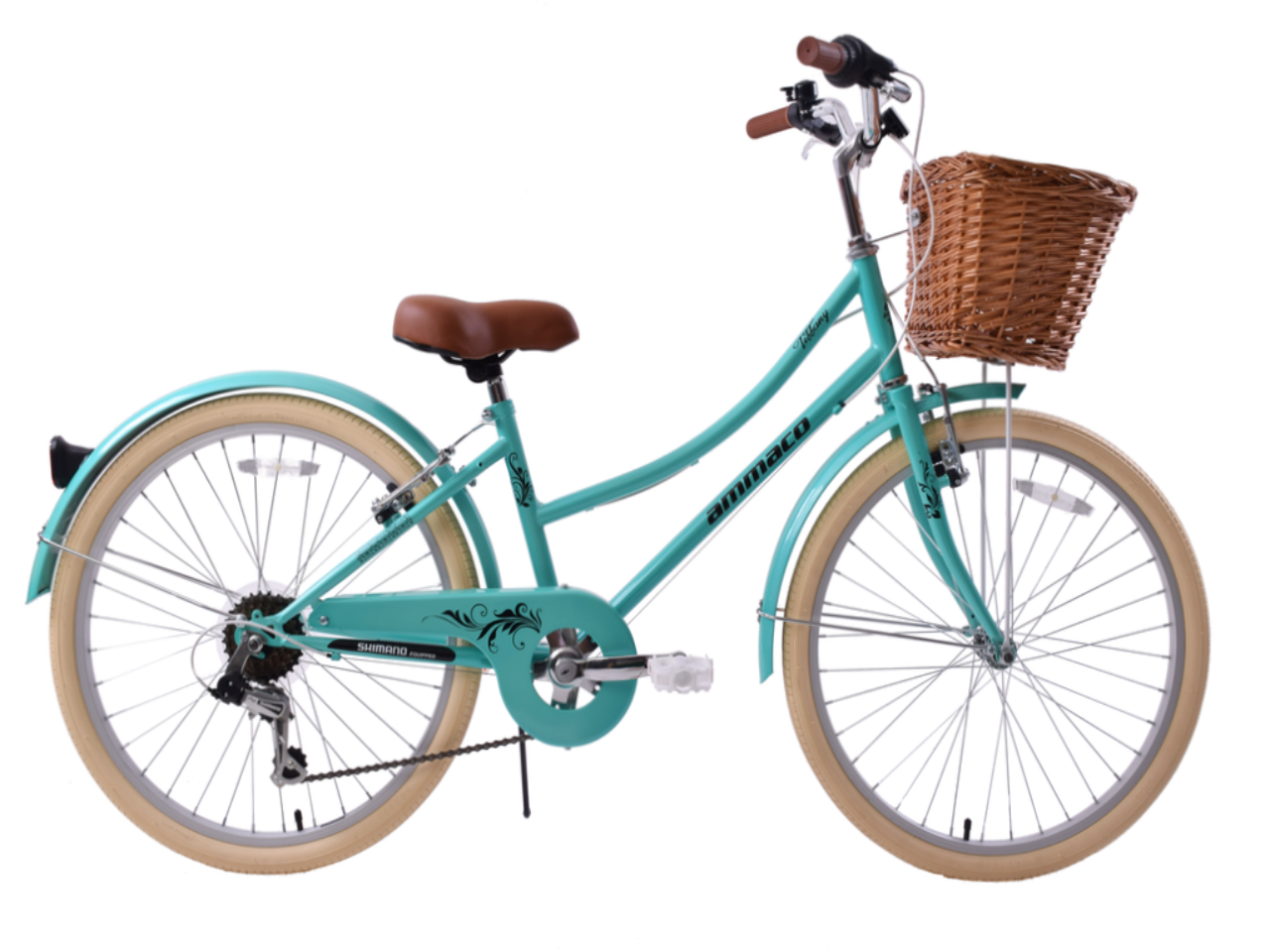 Ammaco Tiffany 24 Inch Wheel Kids Heritage Bike Green